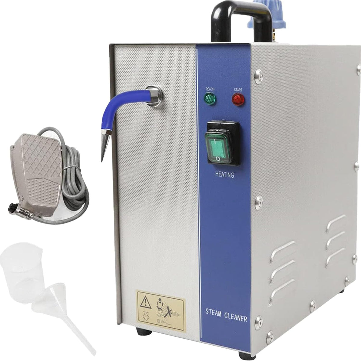 Wucioa Stoomreiniger Sieraden Machine, 120/135°C Stoomtemperatuur, Zilver(2L 1300W), 2/3L Elektrische Sieraden Stoomreinigingsmachine
