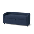Sitzbank mit Stauraum aus Stoff Blau 120 cm