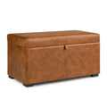 Aufbewahrungsbank aus PU-Leder Braun 80x40x40 cm