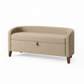Beige Stoffbank mit Stauraum