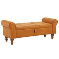 Aufbewahrungsbank Kunstleder Braun 140 cm
