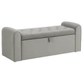 Graue Polsterbank mit Stauraum 140x50x45 cm