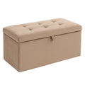 Stoff-Sitzbank mit Stauraum, Beige