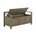 Holz Aufbewahrungsbank Grau 120 cm x 45 cm x 60 cm