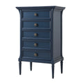 Kommode Holz Blau mit 5 Schubladen