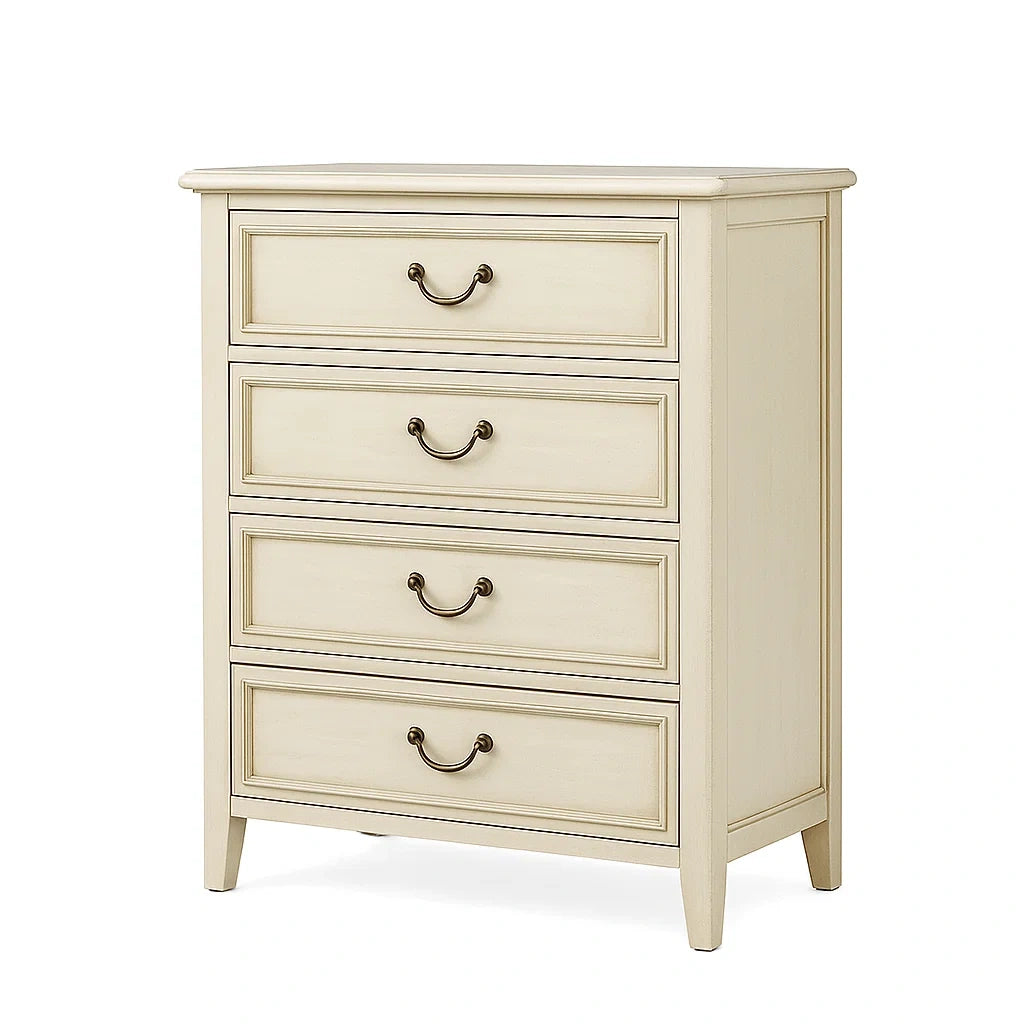 Holzkommode mit 4 Schubladen Beige