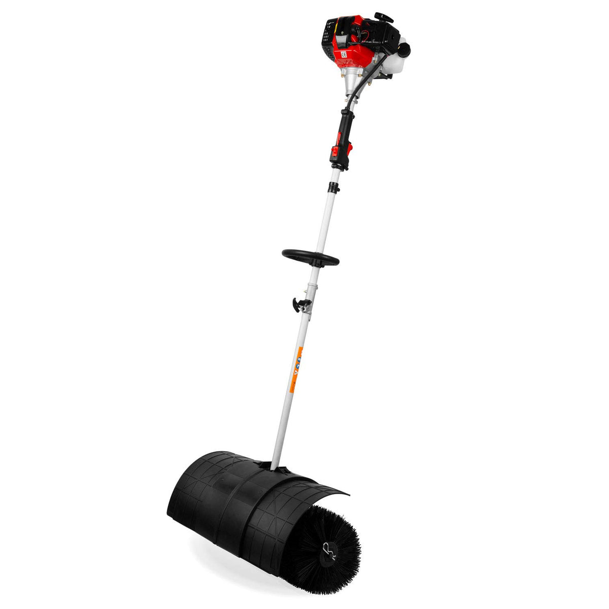 Eberth Veegmachines Veegmachine Gemotoriseerde bezem Veegbezem benzine 3pk, 2-takt motor, 52ccm, 2x 30cm veegrol, veegbreedte 60cm, met draagriem