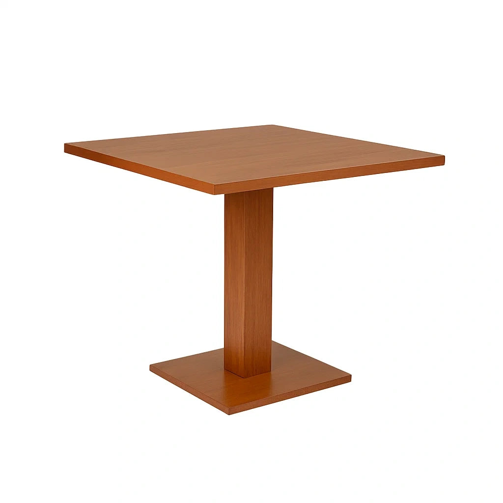 Quadratischer Tisch aus Holz 80x80 cm Hellbraun