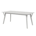 Rechteckiger Tisch Grau Metall 180x90x75 cm