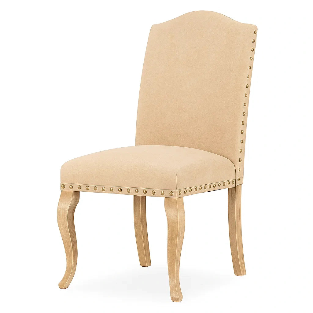 Esszimmerstuhl Holz Beige Polyester