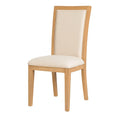 Esszimmerstuhl Eiche Textil Beige 95cm