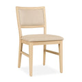Holzstuhl mit Polyesterpolsterung Beige