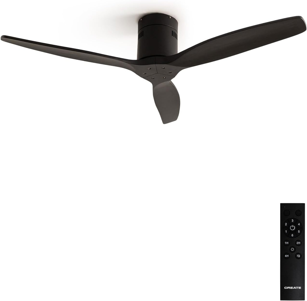 Create Ventilator /Windcalm DC/Plafondventilator, timer, met zwarte DC-motor/Silent
