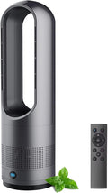 Ventilator Warme en koele torenventilator, met 8-uurs timer, 18 inch bladloze ventilator, 8 snelheden, oscillerend 80°, met afstandsbediening