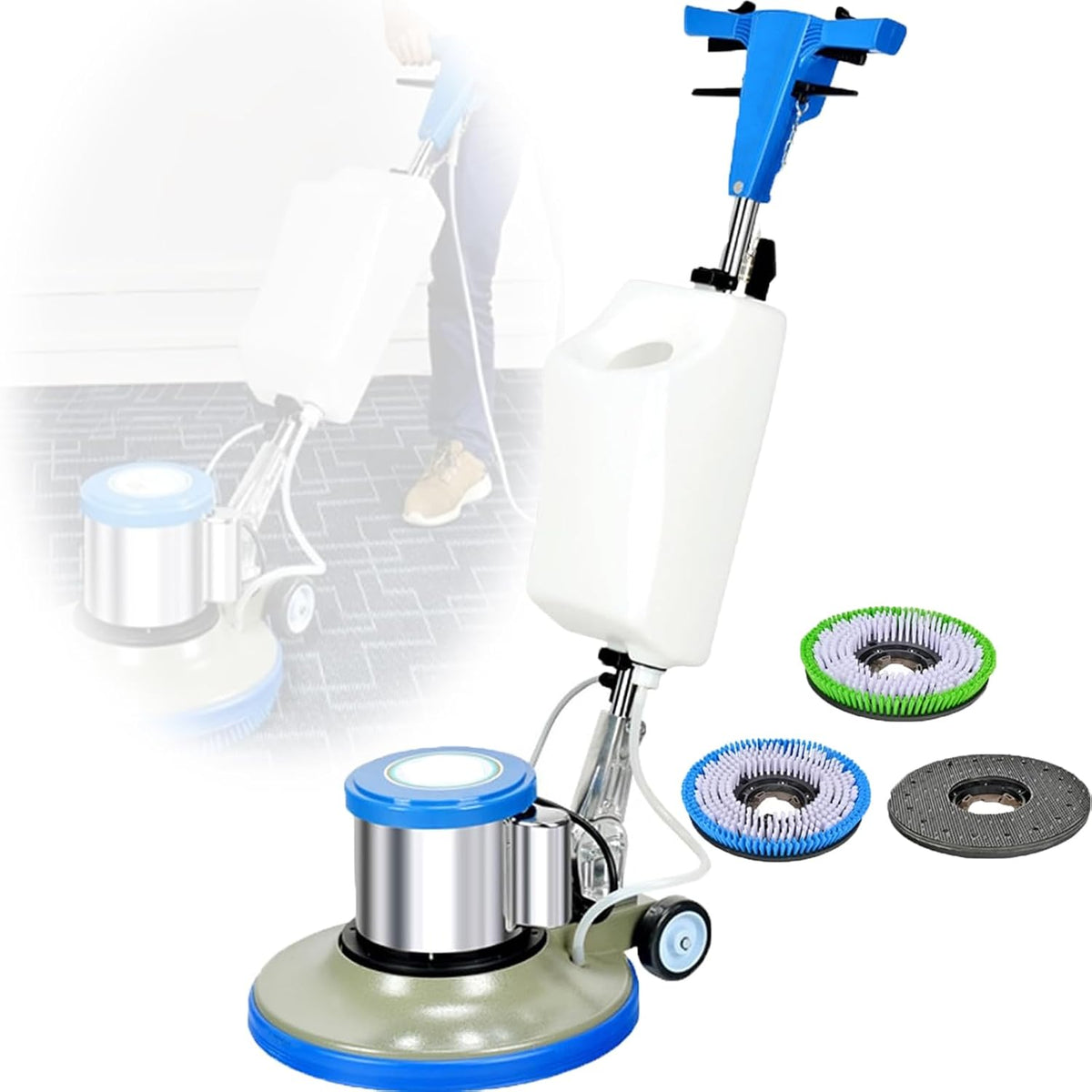 Polijstmachine Commerciële tapijtschrobber, 220v Heavy Duty tegelschrobber, Commerciële vloerpolijstmachine, gepolijst gewaxt gerenoveerd