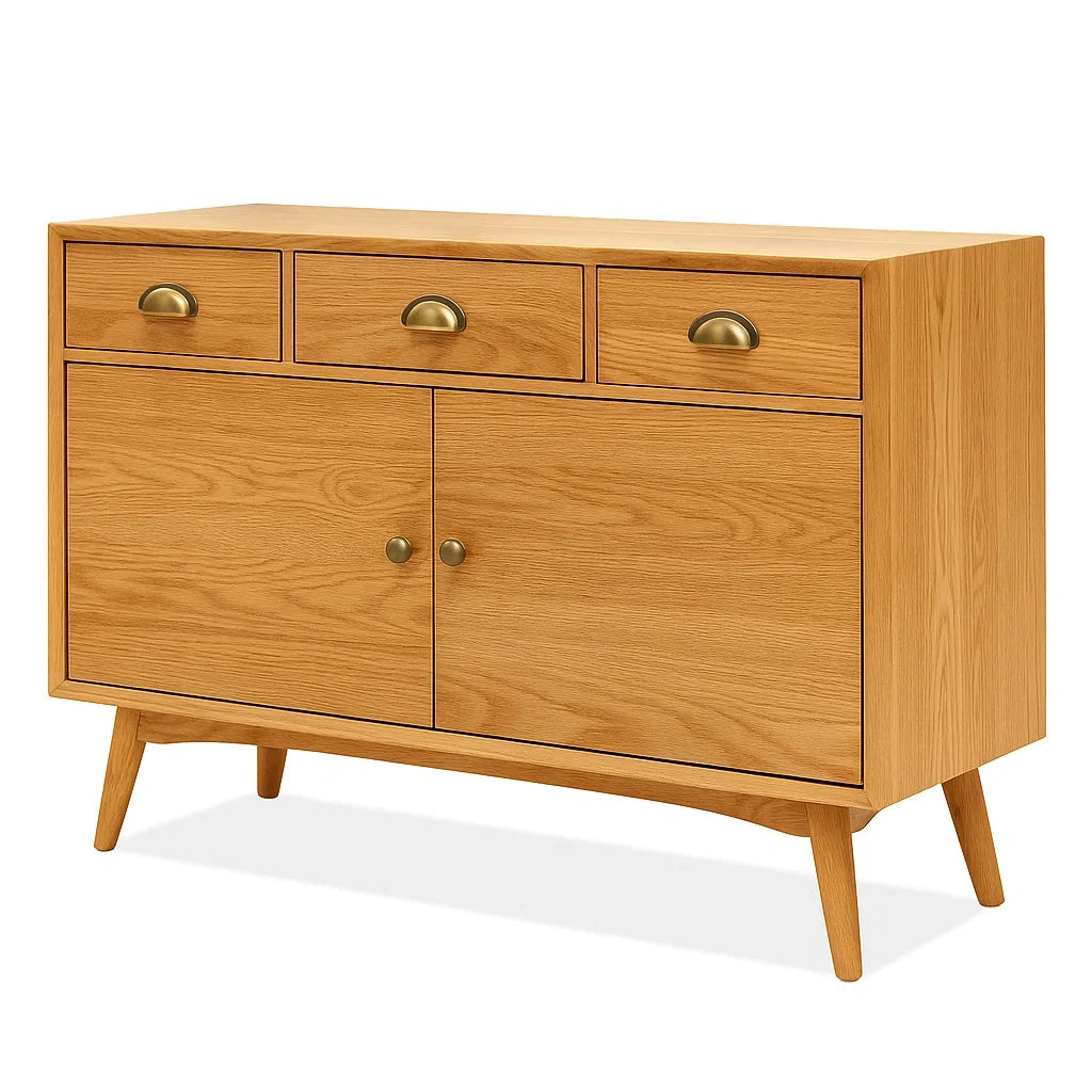 Sideboard Holz Eiche mit 3 Schubladen und 2 Türen
