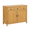 Kommode Eiche Massivholz 3 Schubladen 2 Türen 100x40x80cm