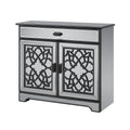 Schwarze Kommode mit Spiegelglas und MDF, 80x35x80 cm