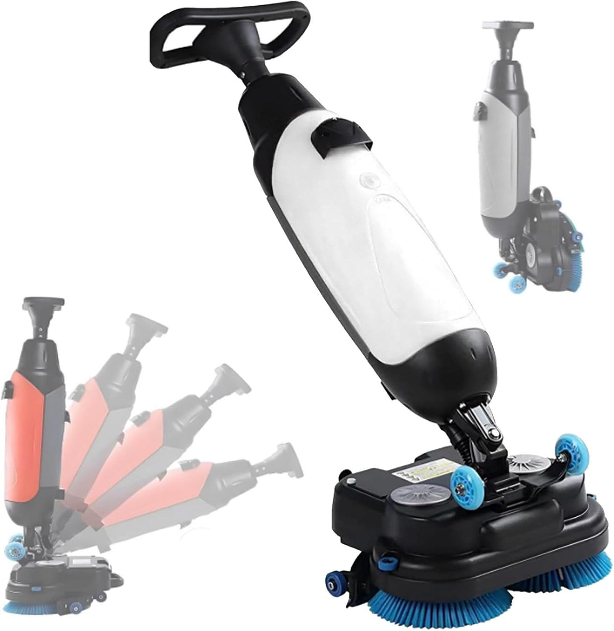 Hydravex Vloerreinigingsmachine Draagbare, met een werkbreedte van 17 inch (ca. 43 cm) en een accuduur van 90-120 minuten, geschikt, voor thuis