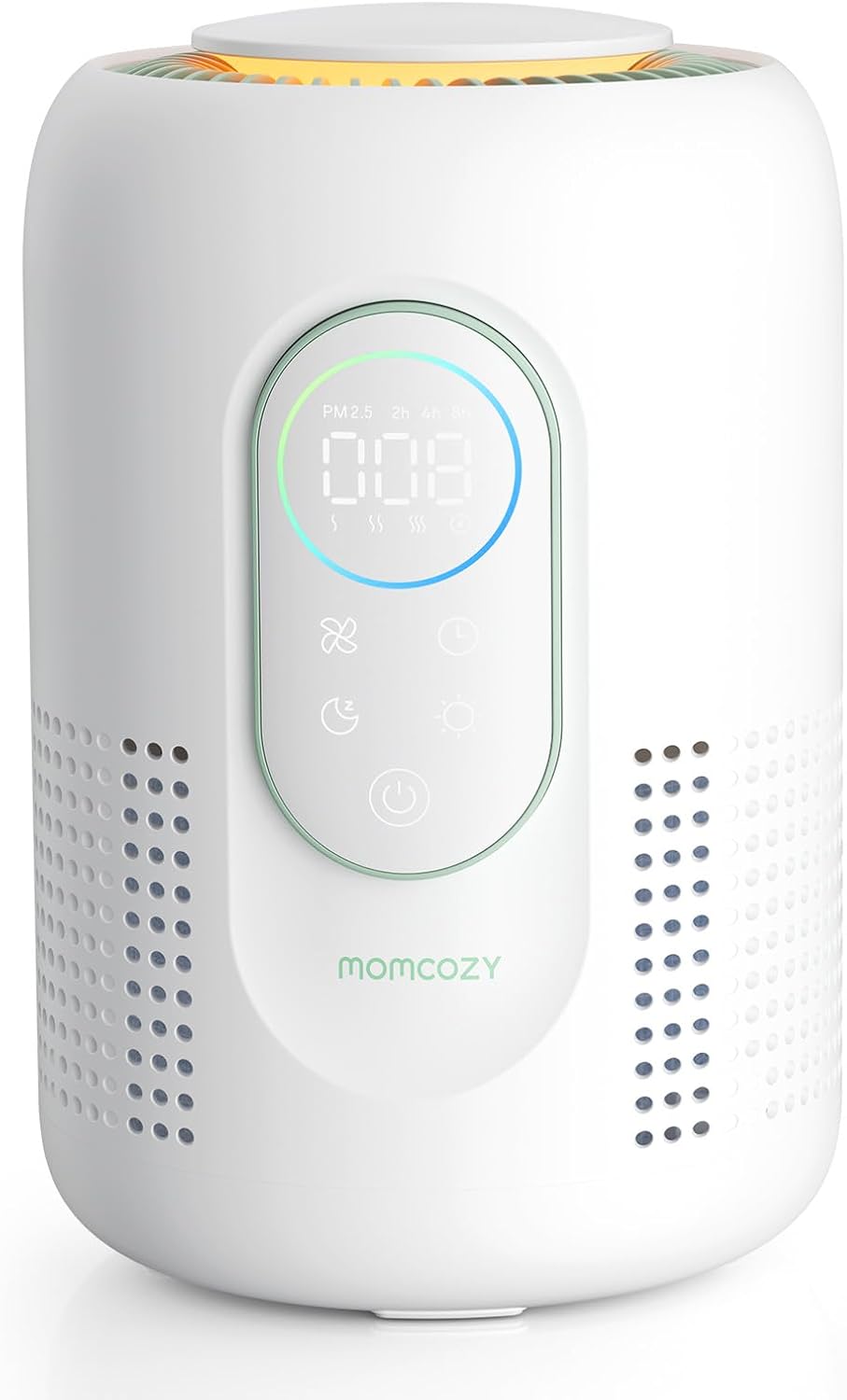 momcozy Luchtreiniger Nursery, Met H13 HEPA & Koolstof, Time PM2.5 Luchtkwaliteitsmonitor & Display, Met 3, Filter Systeem, Real, Kleurenstatus