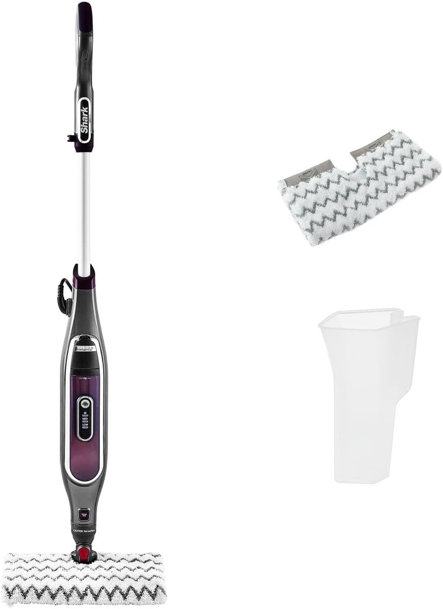 Shark Stoomdweil S6003Eu Clip N' Flip Smartronic Deluxe, Bordeaux/Staalgrijs