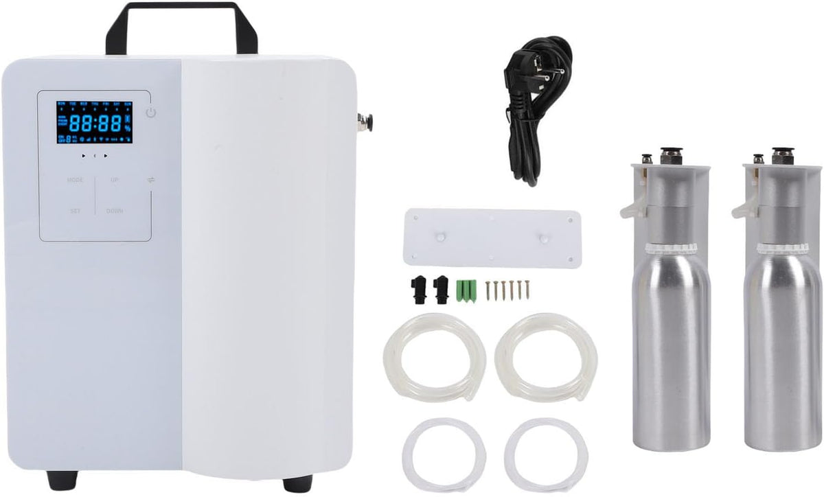 Aurikall Geuroliediffuser Smart Scent Air Machine 10000m3 Dual Atomization Bluetooth, Dual 500ML etherische olieflessen, met APP, compatibel, voor