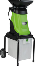 Fantask Hakselaars, shredder Elektrische tuinhakselaar, 3000 W 55 x 44 x 106 cm, 50 l opvangbak, snijdikte 45 mm, voor tuinreiniging (groen), bekabeld
