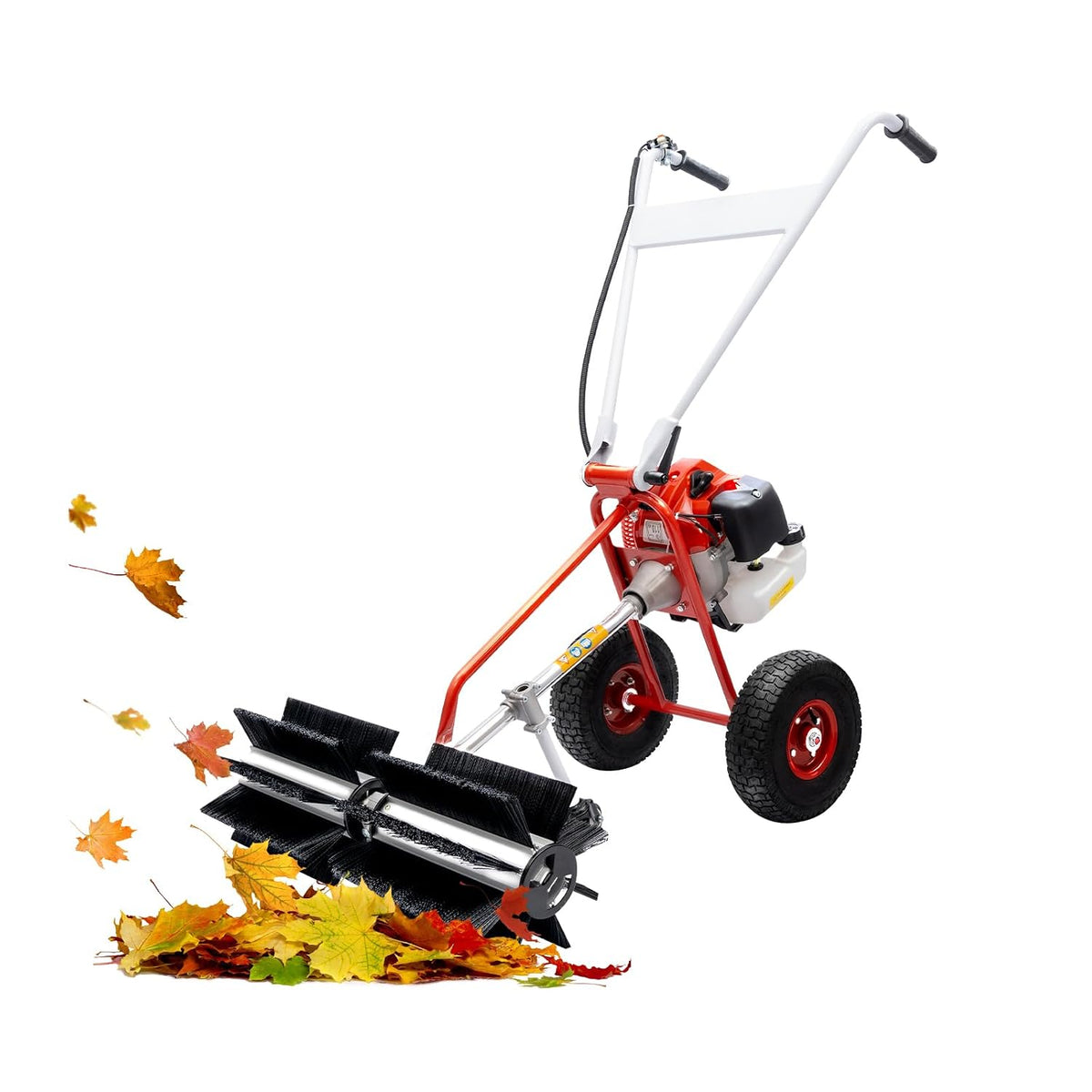 Sichensh Veegmachines 52CC Veegmachine, met 56 cm borstelbreedte, 1,7 kW sneeuwruimer, 1,25 kW), 2-takt motorveegmachine, geschikt, benzine