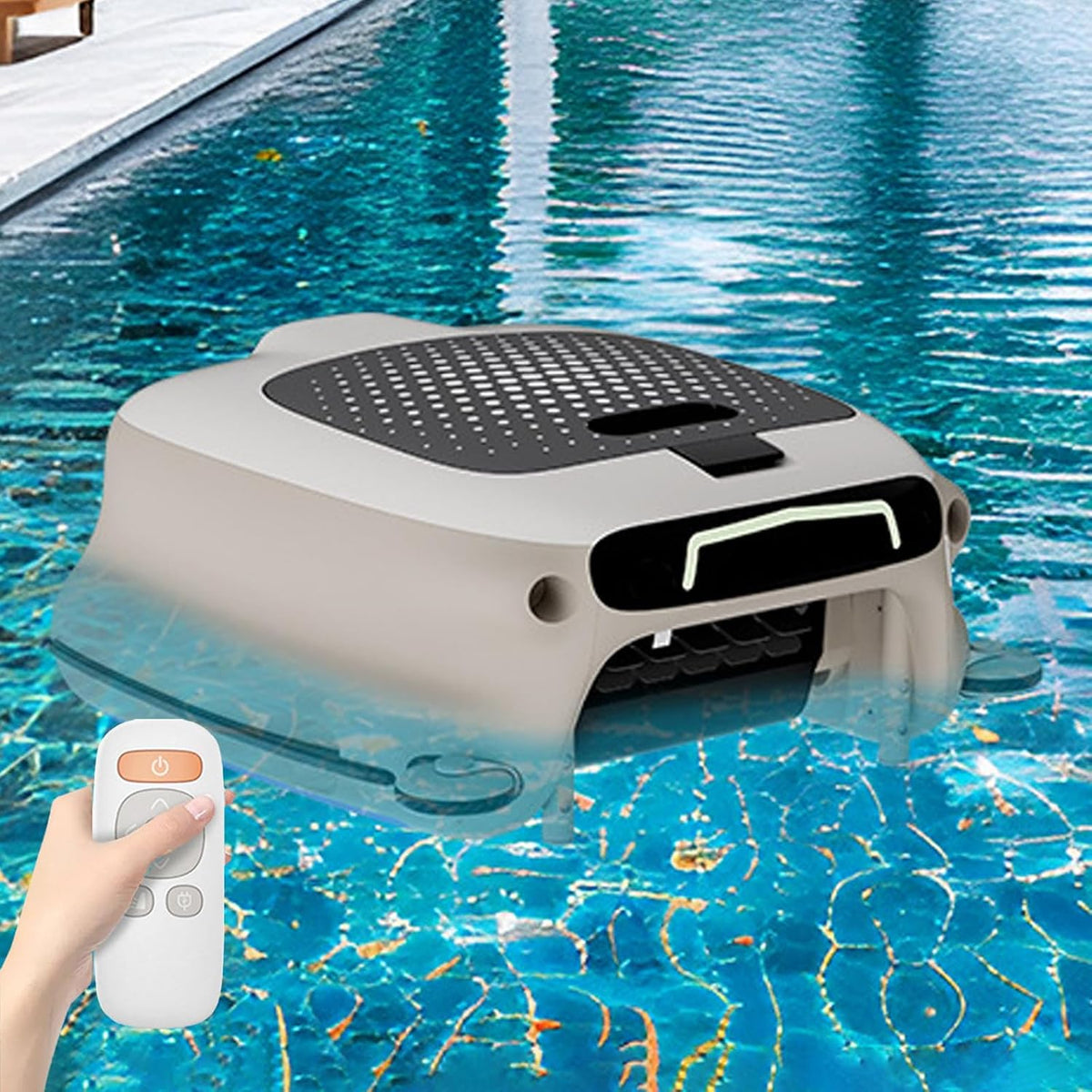 Vnatwgoo Zwembadrobot Snoerloze Automatische Zwembadreinigingsrobot, Met 7800 Mah Accu, Elektrische Automatische Zwembadreiniger