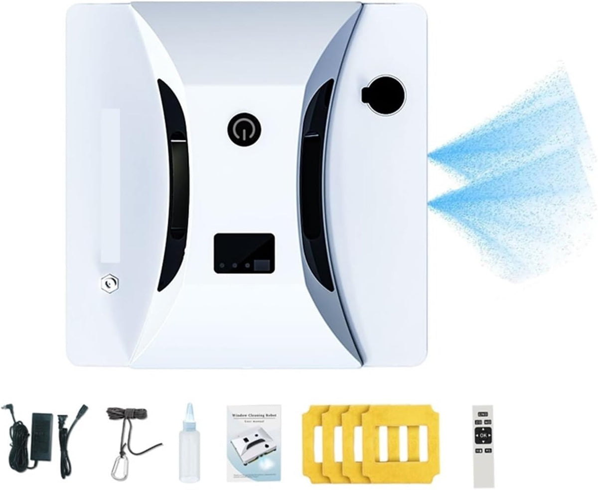 Mzzyg Robotstofzuiger Glazenwassersrobot Raamrobot, Met Afstandsbediening(3325 Water Spray), Met Waternevel Elektrische Ruitenwisser