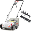 IKRA Verticuteerapparat Elektrische Verticuteermachine Gazonbeluchter IEVL 1532, werkbreedte 32 cm, opvangbak 30 liter, werkdiepte instelbaar
