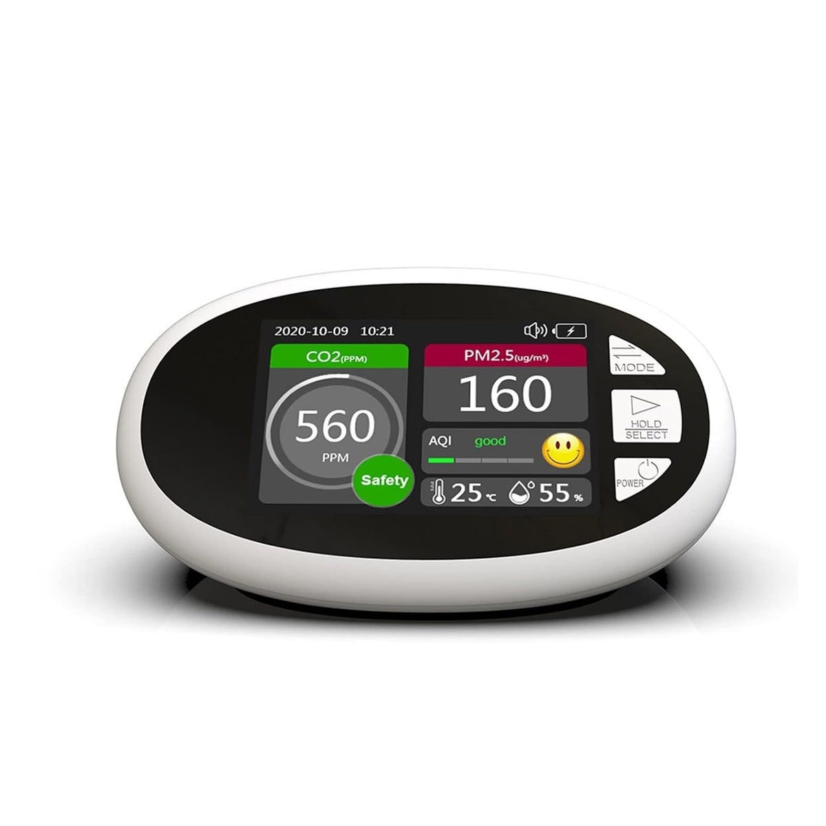 Luchtkwaliteitsmeter Mmhhhg Luchtkwaliteitsmonitor, Kooldioxidedetector CO2-detector kooldioxide alarm PM2.5 detector