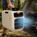 Sxpypiz Mobiele airco Draagbare airconditioning, 4700 BTU, 3 ventilatorstanden, dubbele slang, voor camping, touch-bediening, luchtontvochtiger