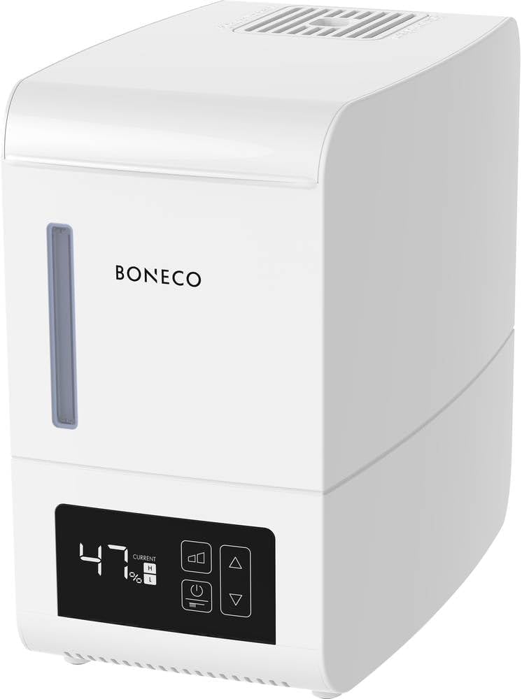Boneco Luchtbevochtiger verdamper S250 - hygiënische bevochtiging dankzij, wit, met digitaal led-display