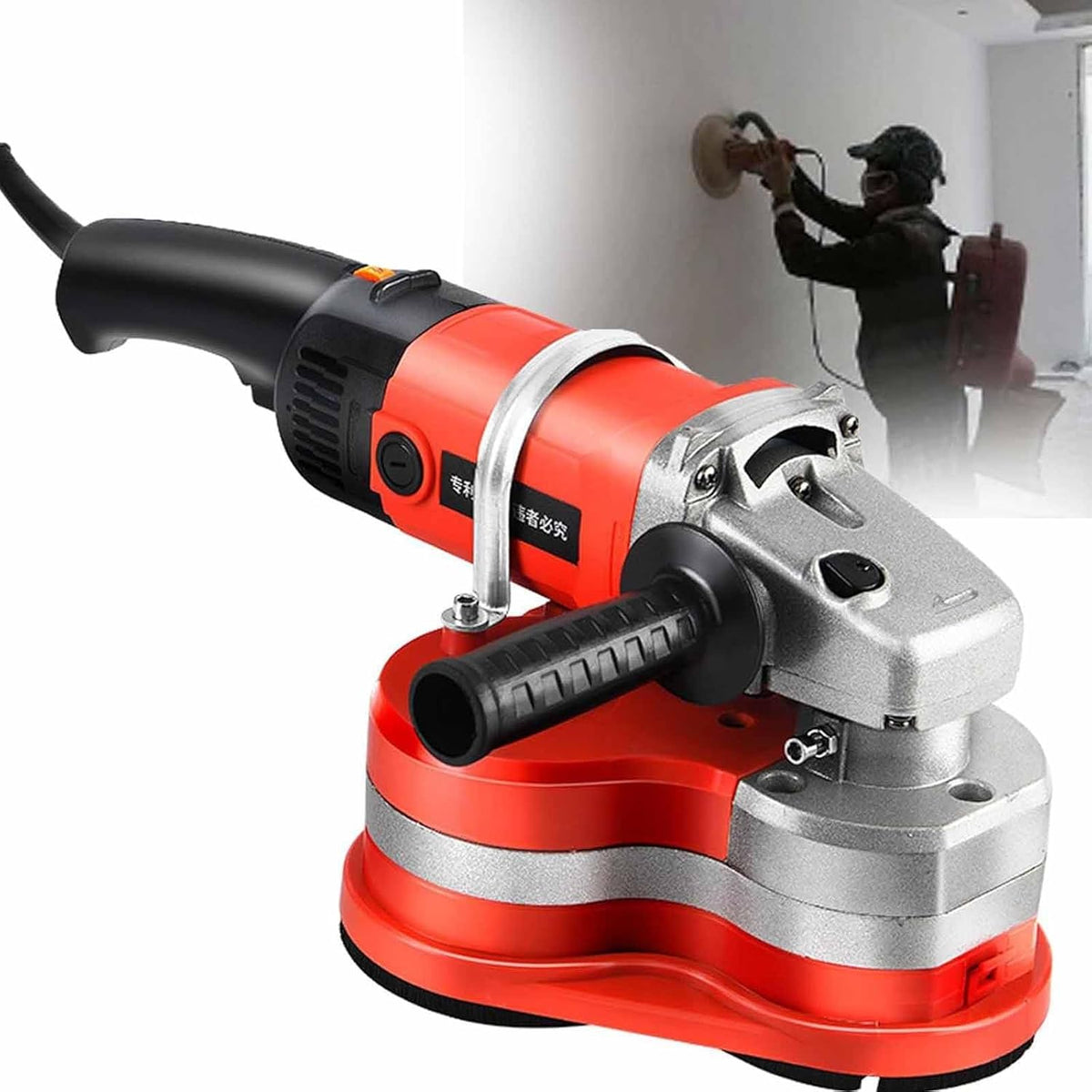Hoekslijpmachines Lsbhppd Draagbare 3-kops epoxy vloerschuurmachine, 2800W betonvloerschuurmachine, stofvrij polijsten, grof slijpen, voor beton, rots