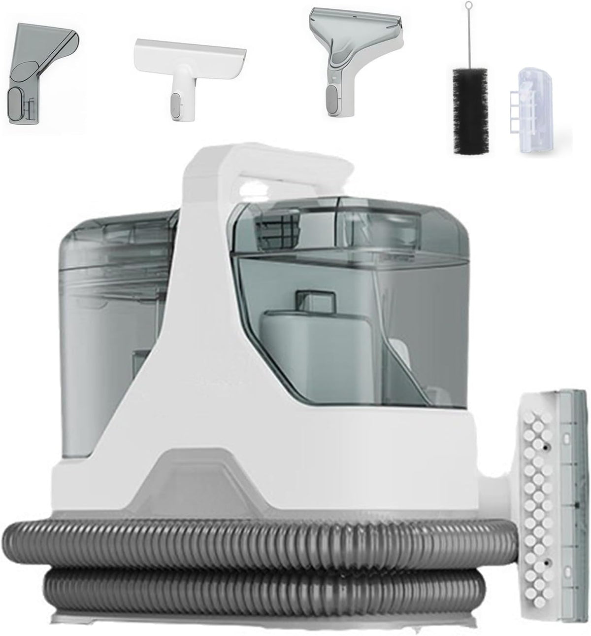 Tapijtreiniger Tapijtreinigingsmachine, 600W Handheld Spot Washer, met 16KPa zuigkracht, 1L tank, zelfreinigende functie, voor bank