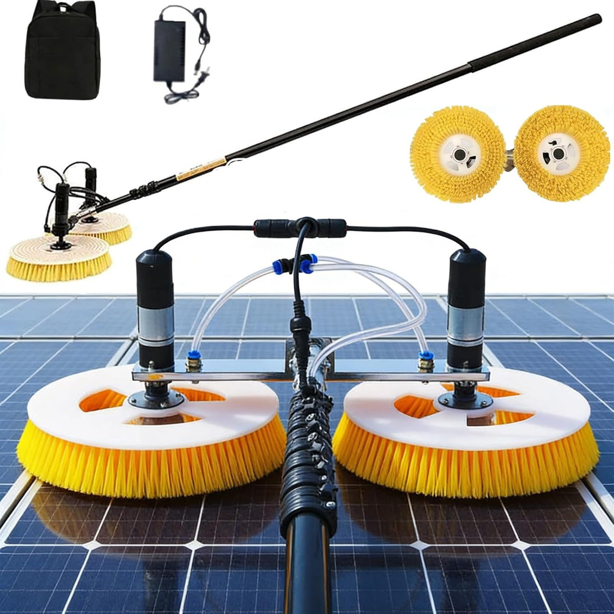 Himopuer Raamreiniger, 7,5 m), elektrisch fotovoltaïsche zonnepaneelreinigingsgereedschap, dakwaterborstel, telescopische borstel