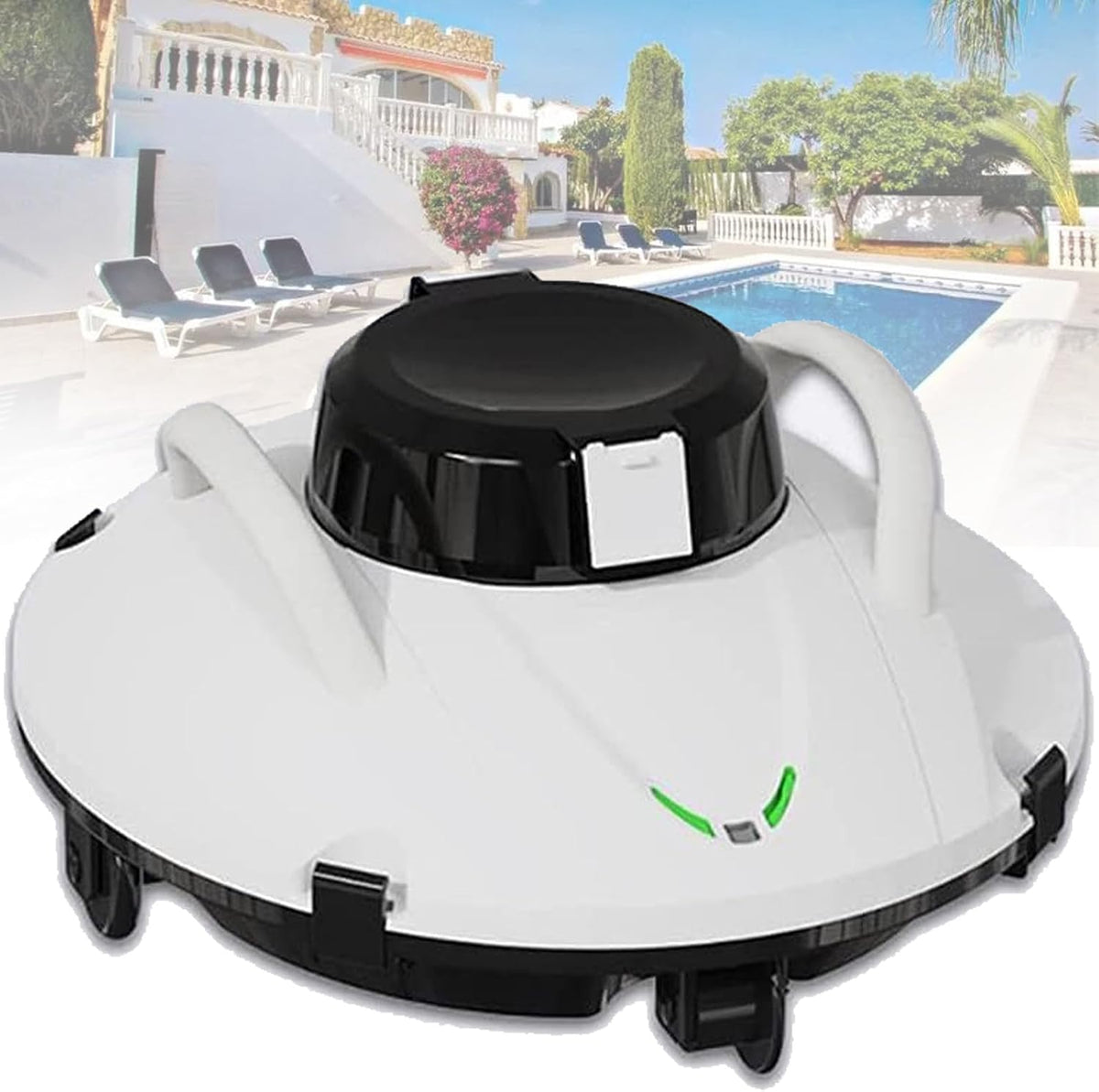 Soypax Zwembadrobot Zwembadreinigingsrobot, 90 minuten looptijd, draadloze automatische zwembadreiniger, automatische vacuümreiniger
