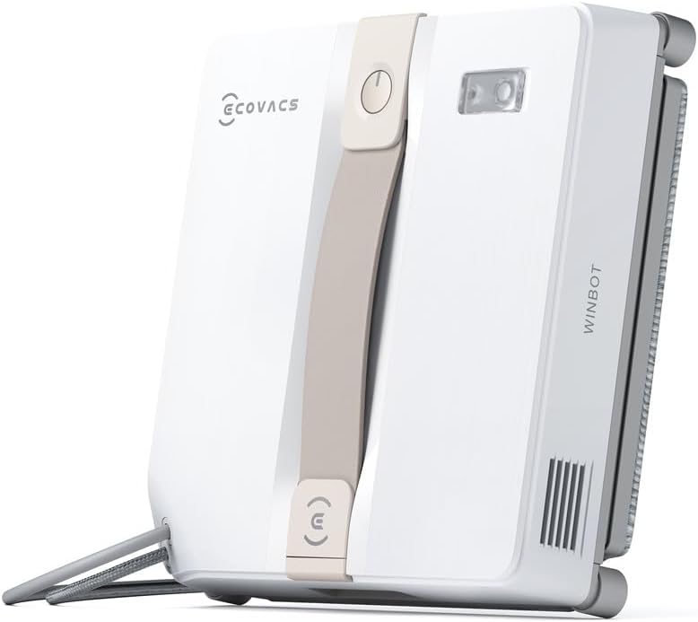Ecovacs Raamreiniger Winbot Mini-raamreinigingsrobot, 9-traps beschermingssysteem, 4 reinigingsmodi, beige, compact design, dubbele sproeiers