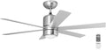 Orbegozo Ventilator CP50120 Plafondventilator, diameter 120 cm, vermogen 60 W, 6 vleugels, 3 snelheden, met licht en afstandsbediening, chroom