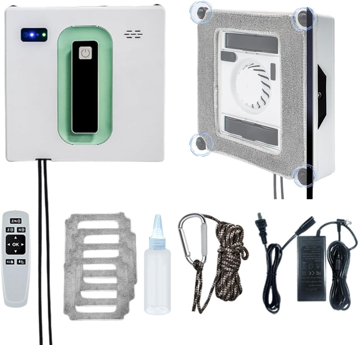 Chhmaelove Raamreiniger Nieuwe automatische raamreinigingsrobot, watertank van 50 ml en 4 schone doeken, app en afstandsbediening
