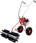 Liaize Sneeuwfrez Benzineveegmachine, 1,25 kW veegbreedte, 60 cm, instelbare snelheid, handveegmachine, met wielen, sneeuwruimer, motorbezem