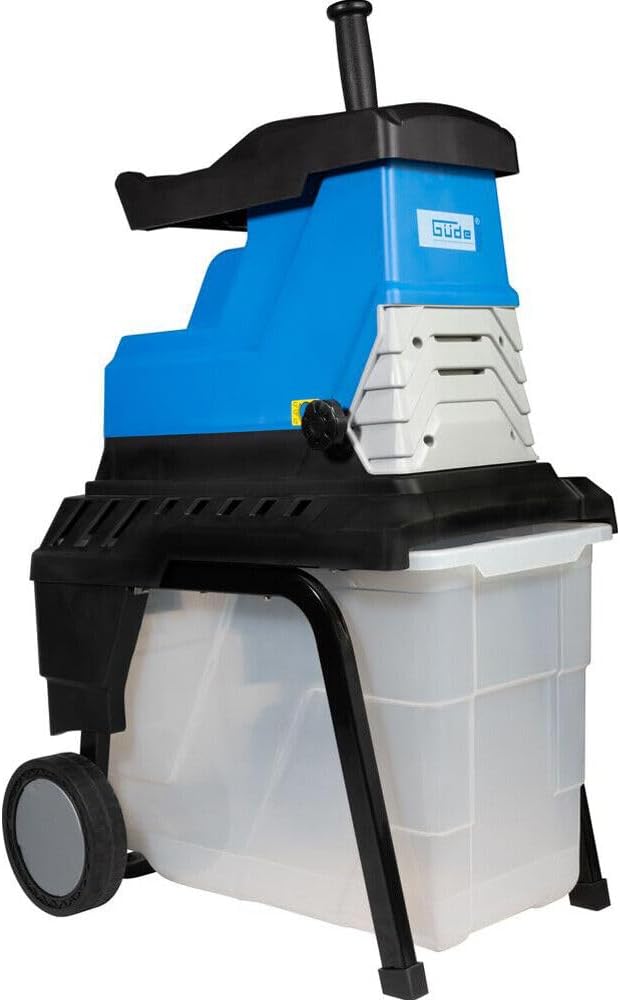 Güde Hakselaars, shredder 94375 GH 2800 Super Silent tuinhakselaar, 2800 W, 55L opvangbak, 45mm max. takdikte, blauw, inductiemotor, stil