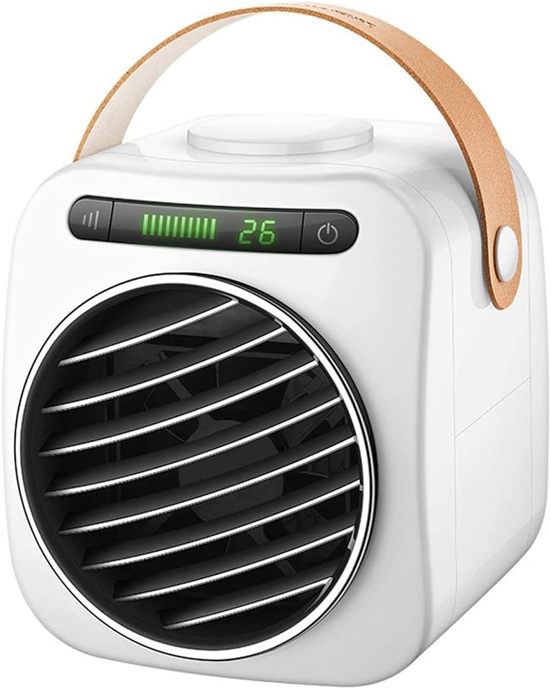 Mobiele airco Luchtkoeler Verdampings USB Mini Draagbare Luchtkoeling, Led Digitale Temperatuurweergave Desktop Fan Luchtbevochtiger Luchtreiniger
