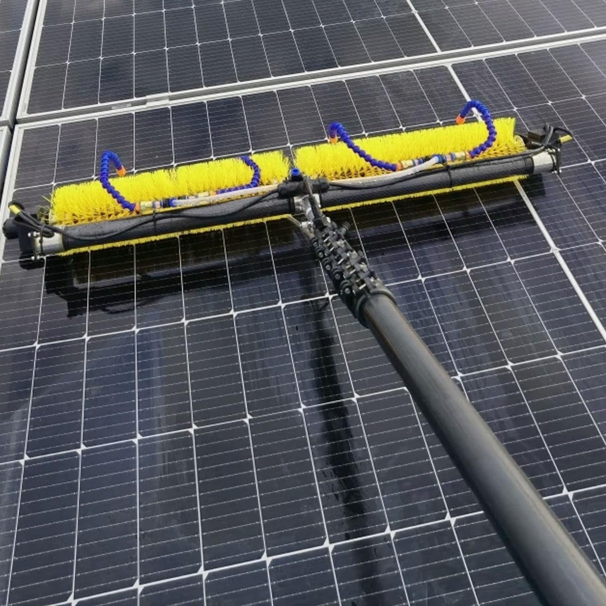 Wzlmz Raamreiniger Elektrische fotovoltaïsche paneelreiniging op, 4-8 m telescopische paal, reinigingsborstel, voor zonnepanelen, gereedschap