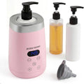 Jojocosmo Verwarmer Massageolieverwarmer, lichaamsvloeistofwarmer van 30 °C tot 65 °C, massage-olieverwarmer, met twee olieflessendispensers, lotion