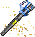 Xingluoy Bladblazer Industriële kwaliteit, 40v lithium bladblazer (4.0AH) dubbele elektrische, voor buiten sneeuwruimen, borstelloze bladblazer