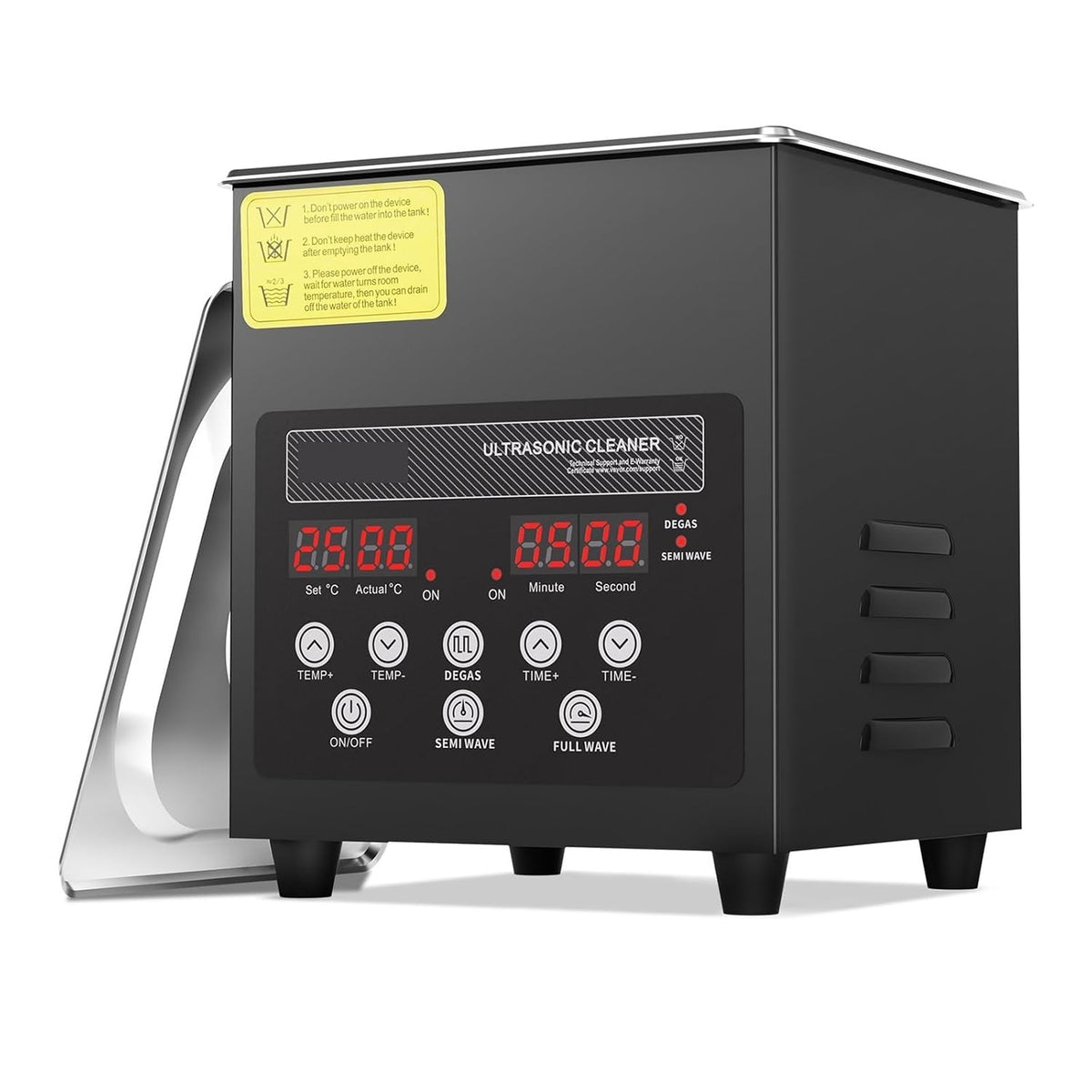 Bingnu Ultrasone reiniger, 2L Ultrasoon Reiniger Timer & Verwarming 60W 40kHz Digitale Reinigingsmachine