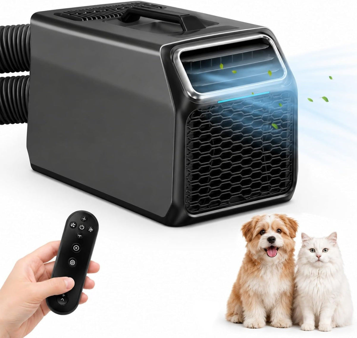 Mobiele airco Hcauynn airconditioning, timer 3750BTU, met GMCC-compressor, wasfilter