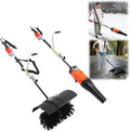 Sneeuwfrez Huommgs Elektrische sneeuwruimer, met 2 x 55 cm veegkop, upgrade, veegmachine, met föhnfunctie, professionele veegmachine, sneeuwschuiver